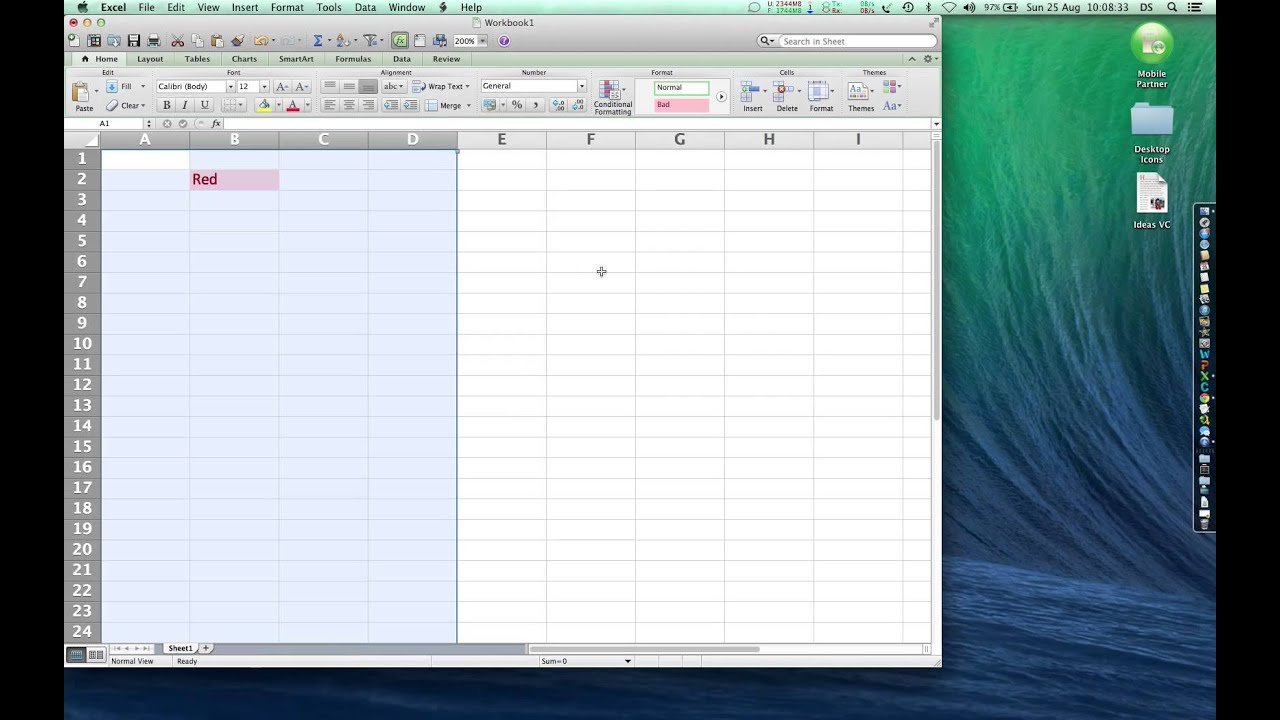 excel 2008 for mac conditional formatting